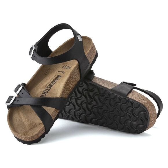 Birkenstock Kumba Sandals Black Leather Women’s Size 38 EU New in Box NIB Comfor - Picture 3 of 10